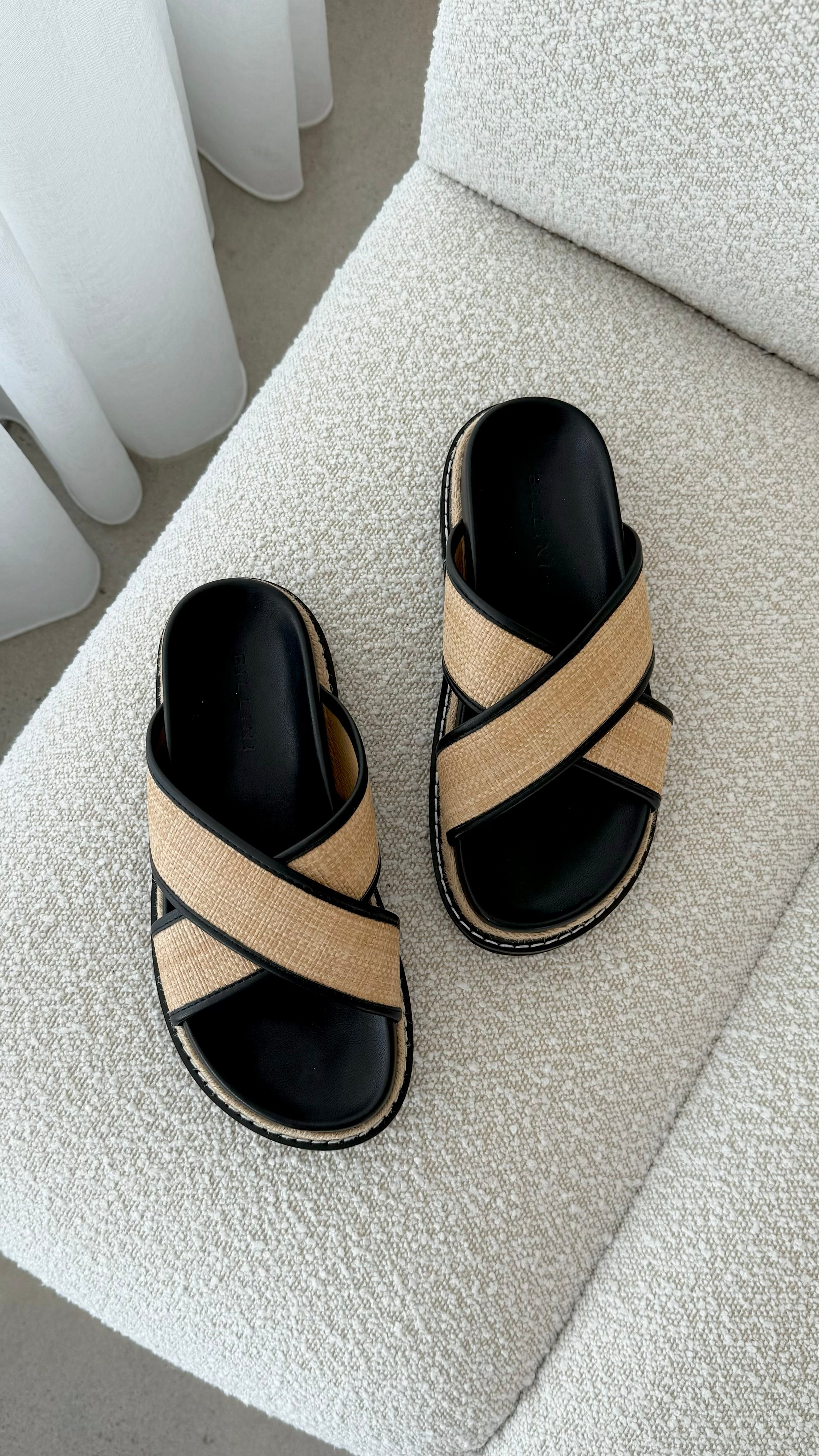 Aysha Slide - Natural Raffia - Billy J