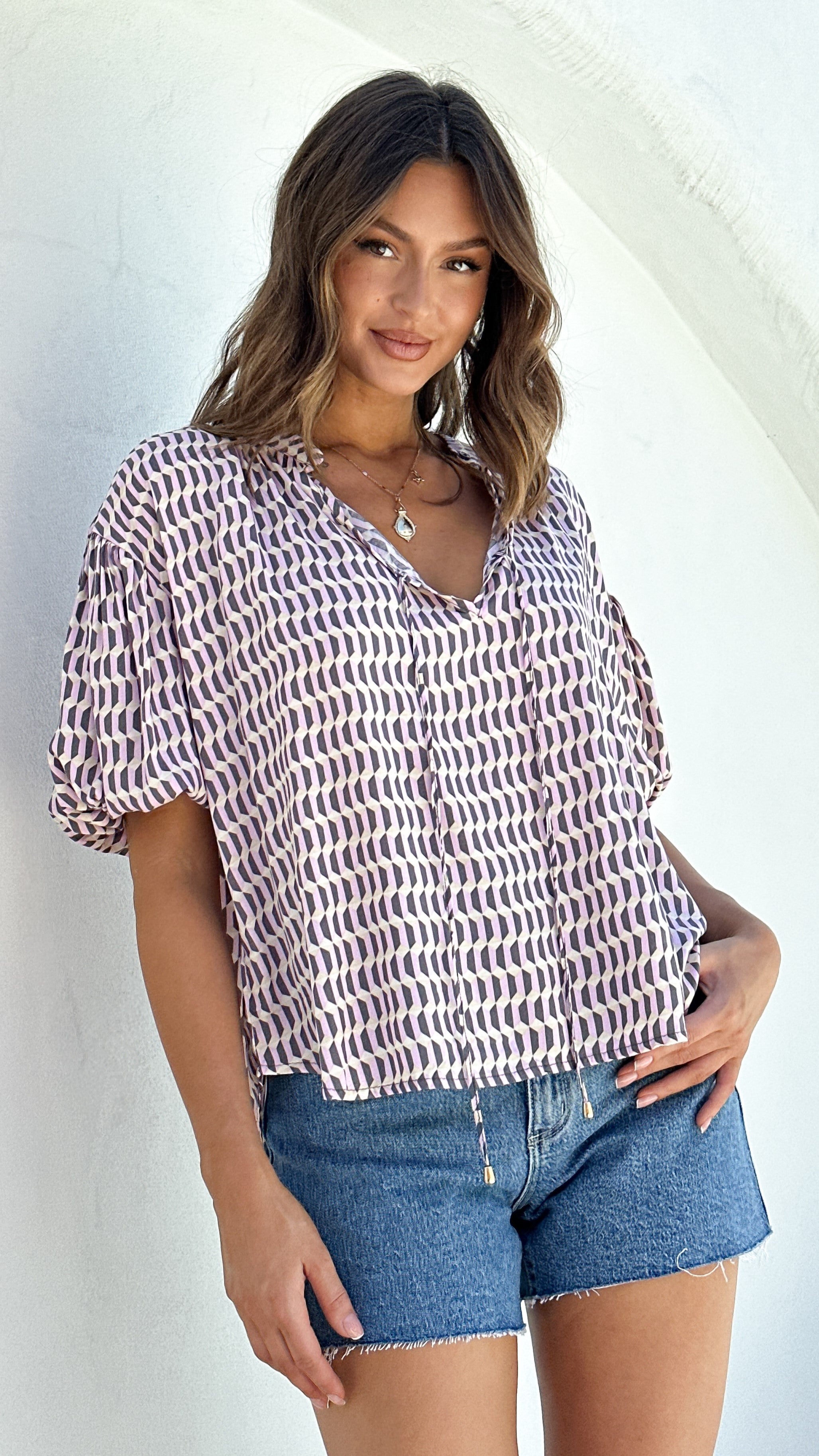 Citrin Blouse Top - Addison Collection