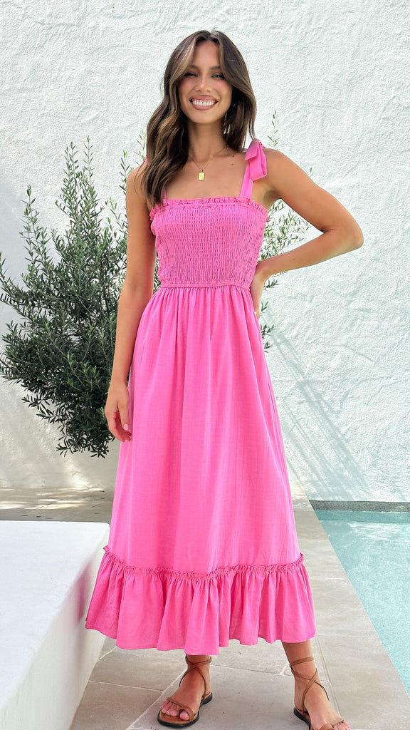 Cely Midi Dress - Pink