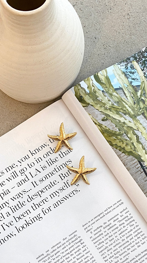 Starfish Earrings - Gold - Billy J