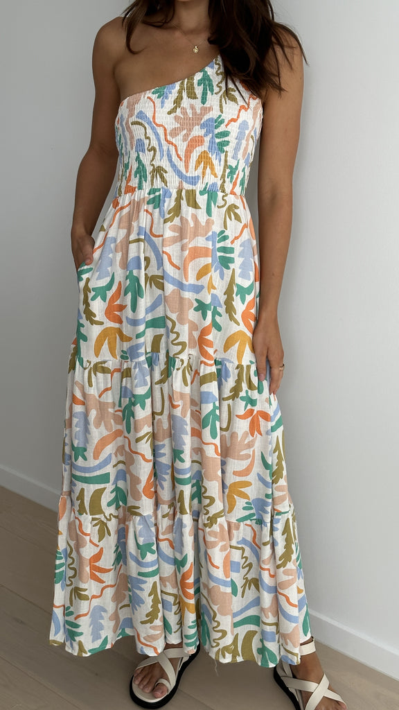 Jaci Midi Dress - Tierra Print - Billy J