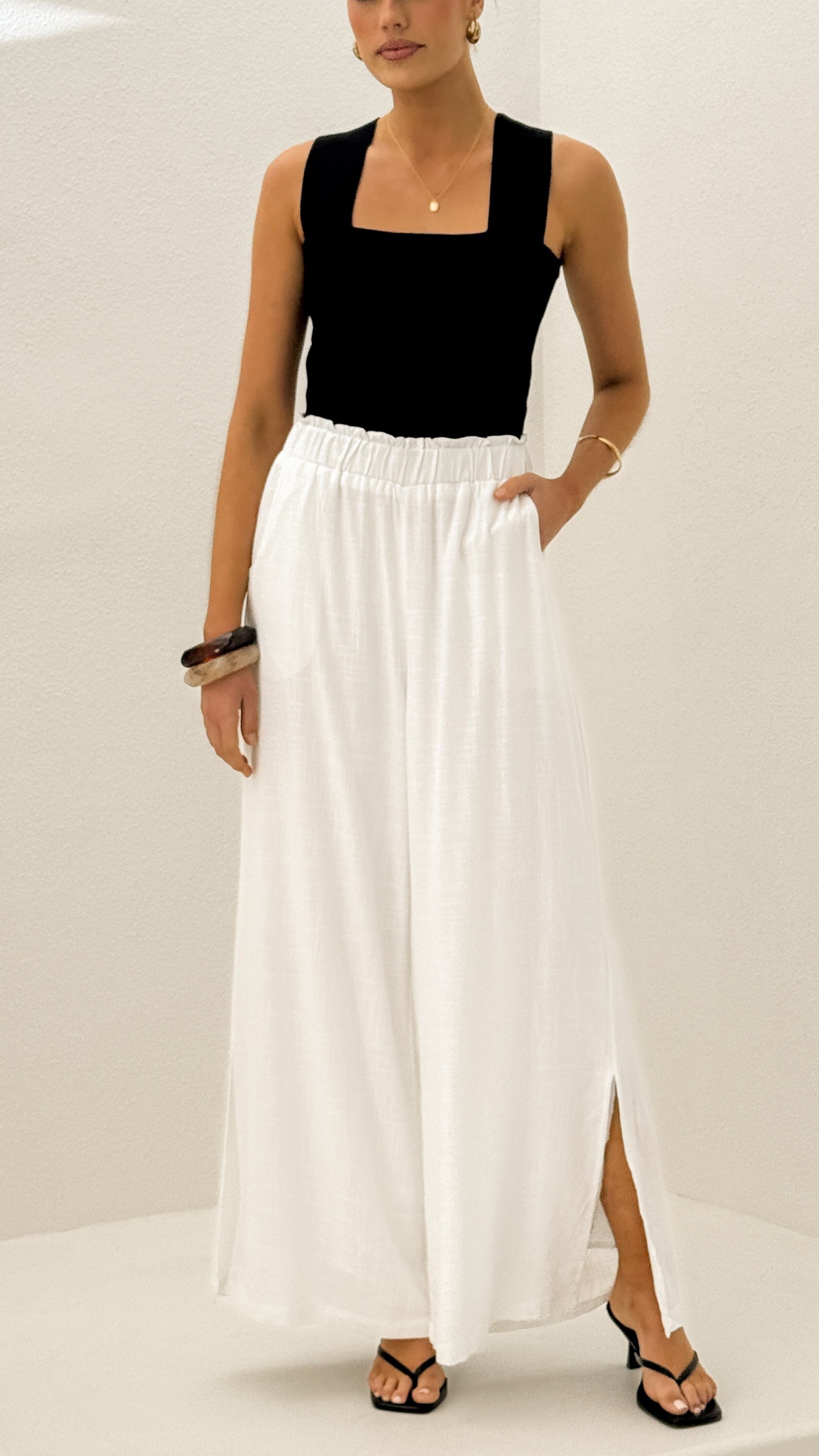 Janelle Pants - White - Billy J