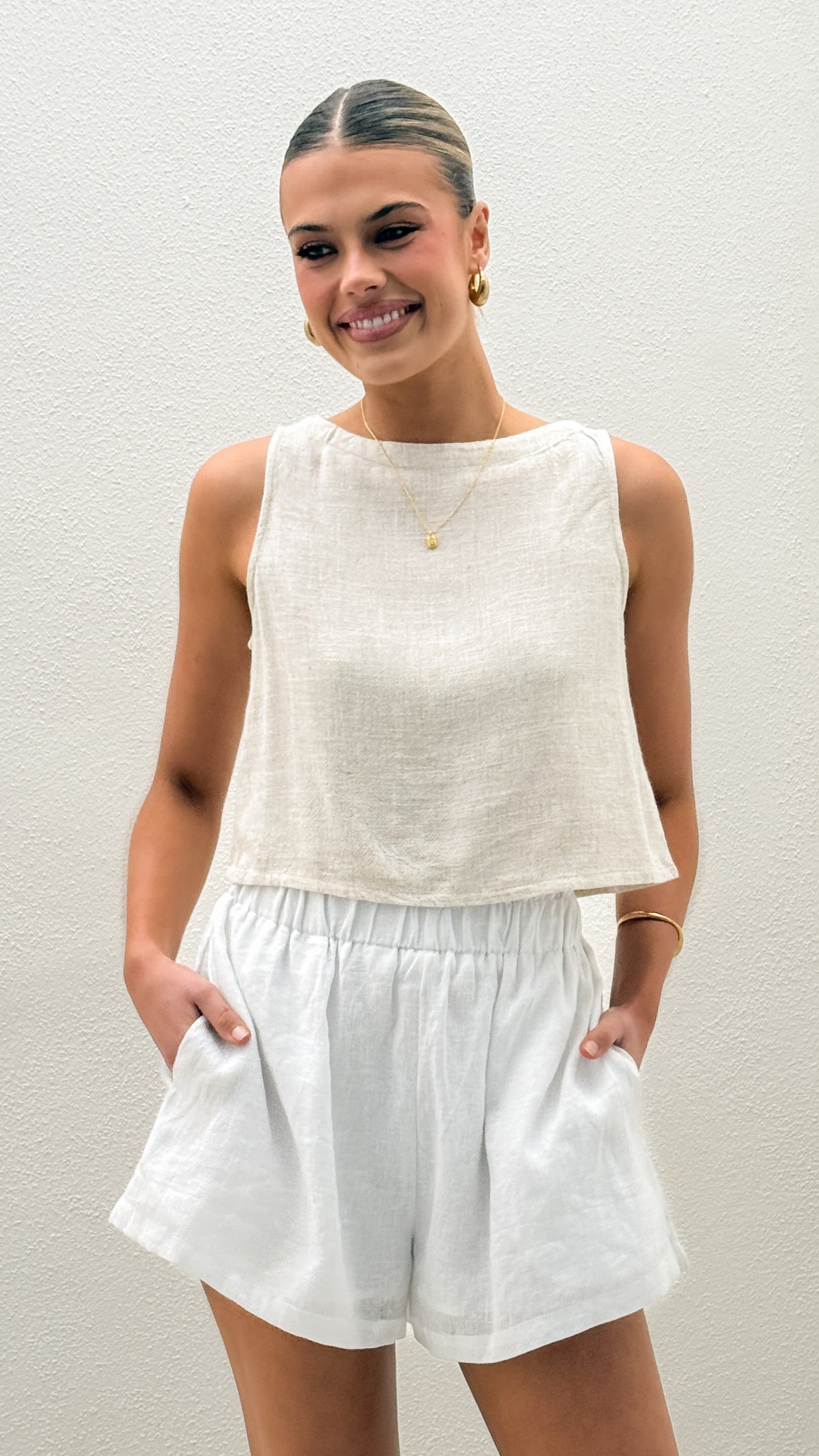 Leila Shorts - White - Billy J