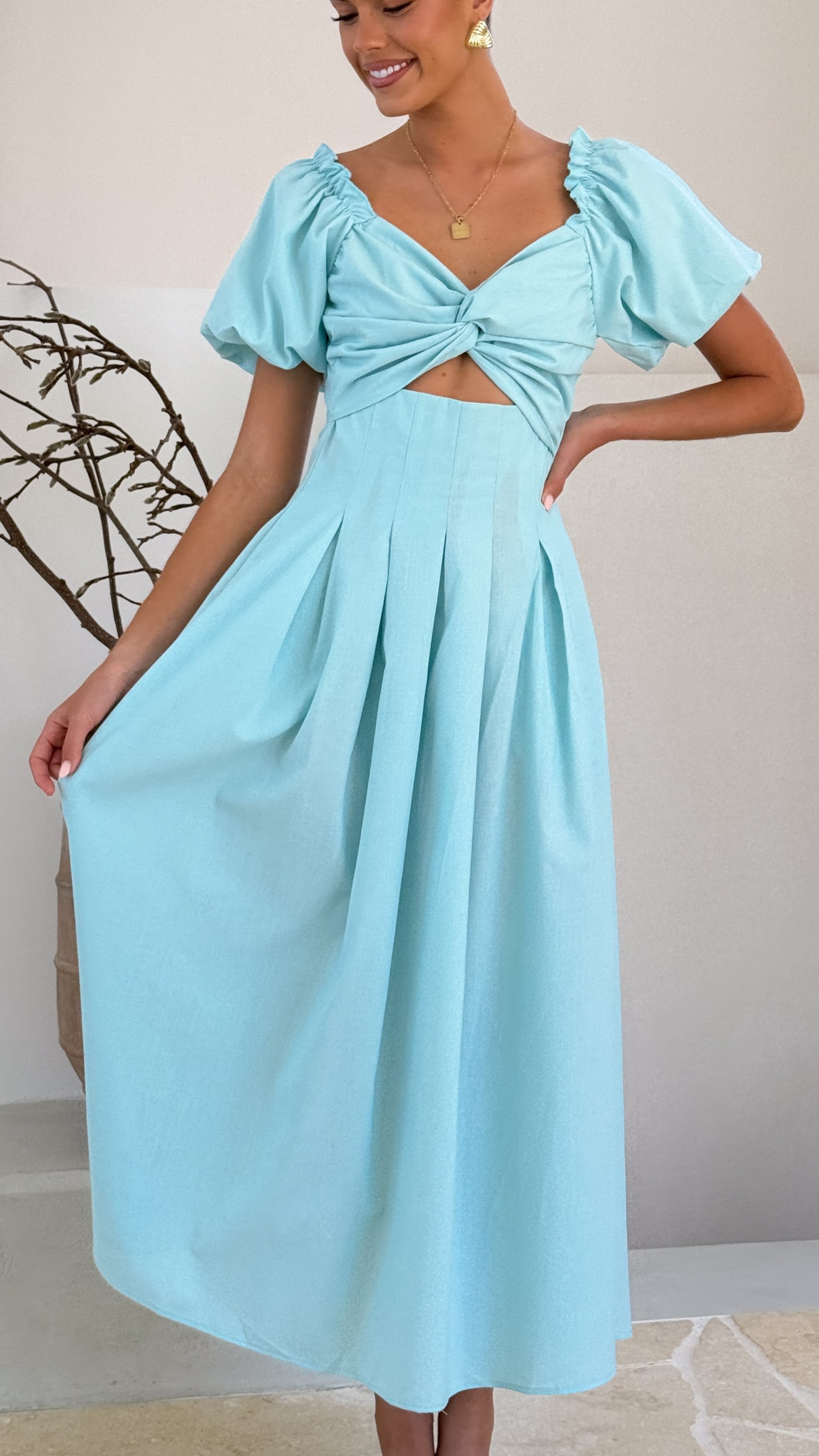 Christina Maxi Dress - Aqua - Billy J