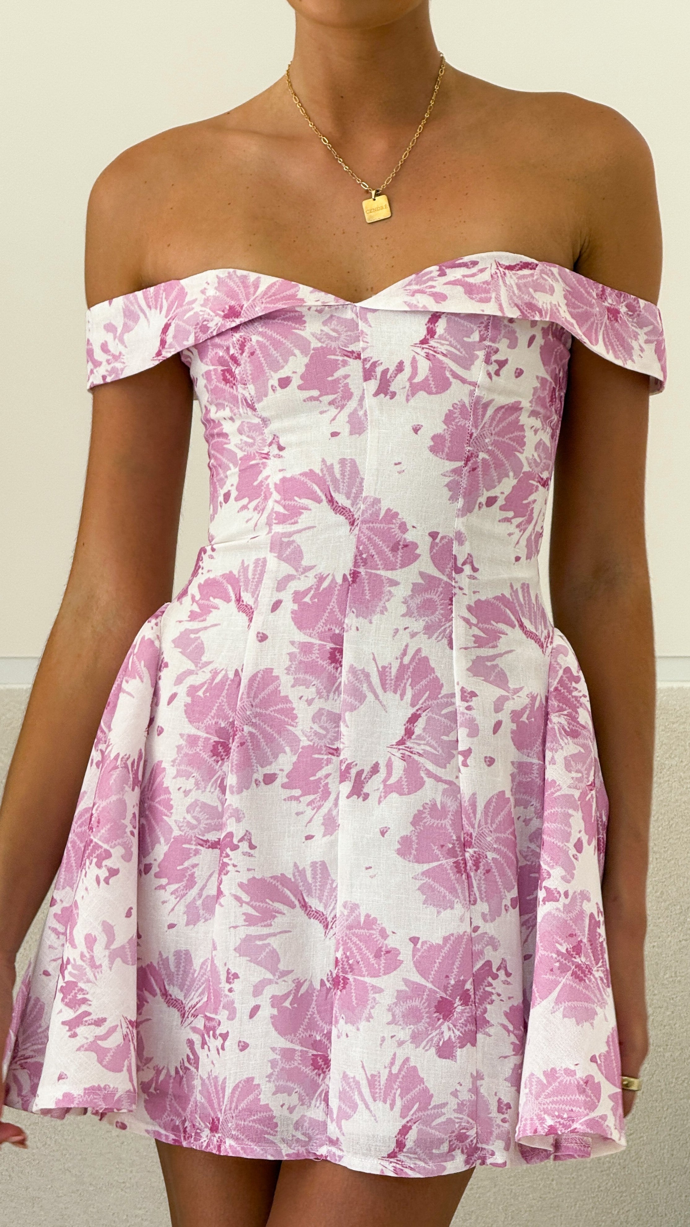 Lena Mini Dress - Pink Floral - Billy J