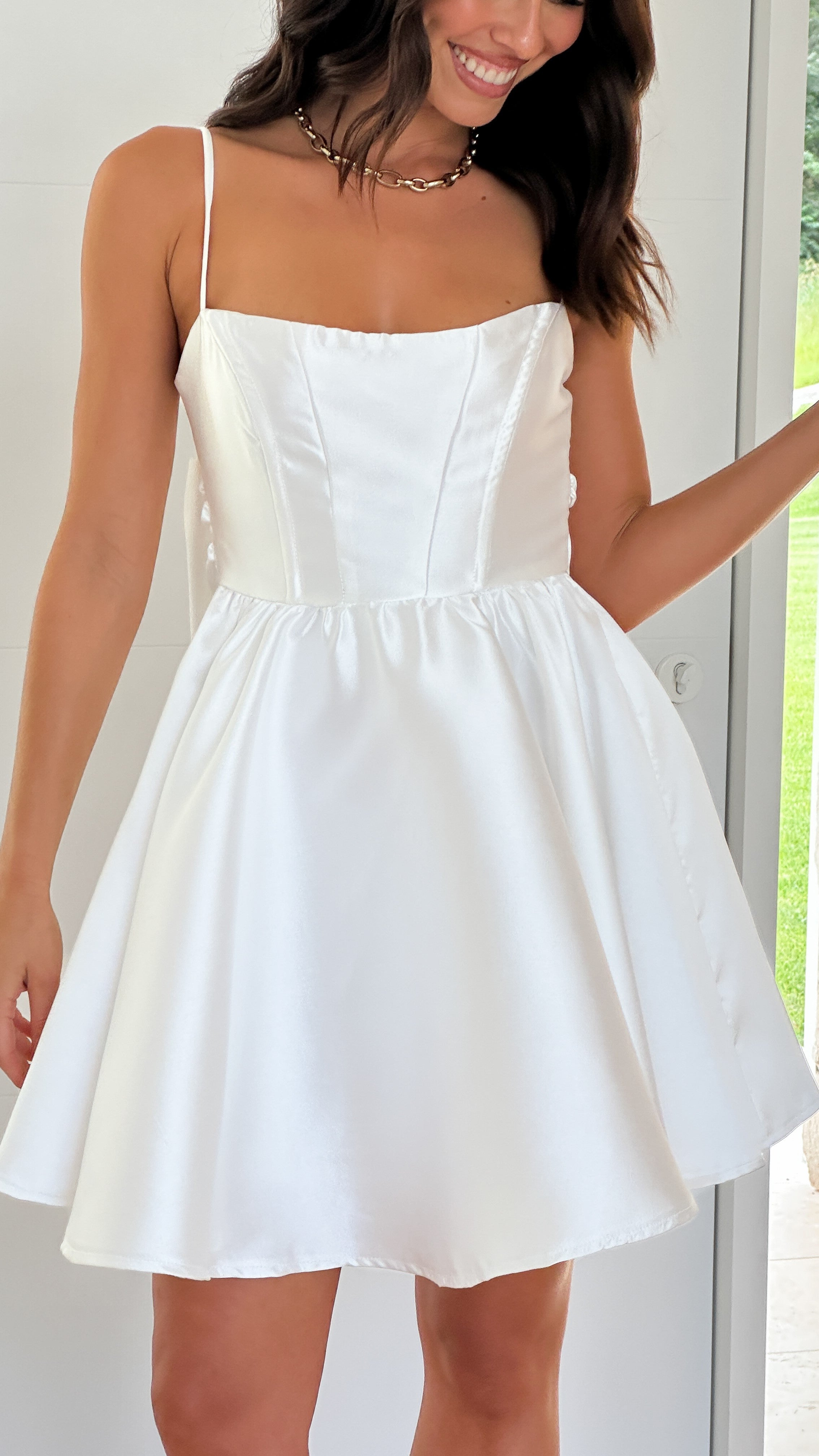 Ichiko Mini Dress - White - Billy J