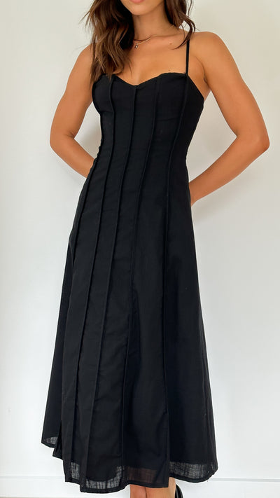 Load image into Gallery viewer, Ilenna Midi Dress - Black - Billy J
