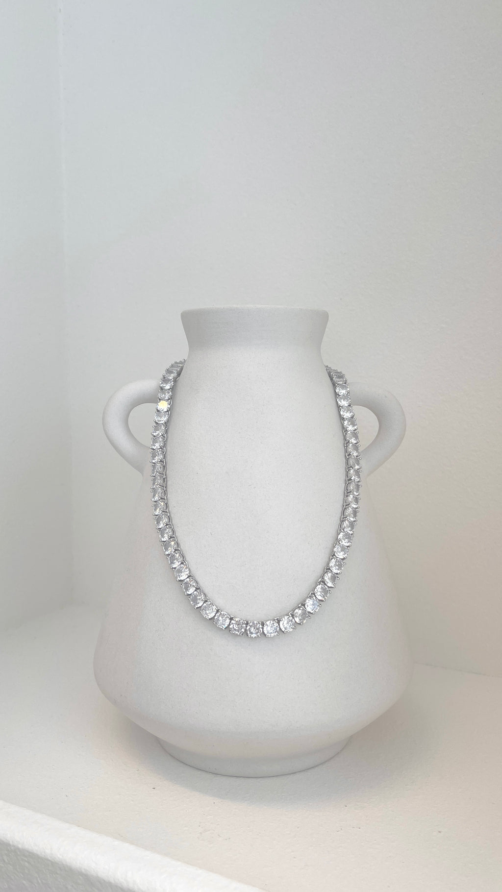 Classic Tennis Necklace - Crystal/Silver - Billy J