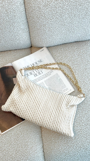 Arrow Weave Shoulder Bag - Stone - Billy J