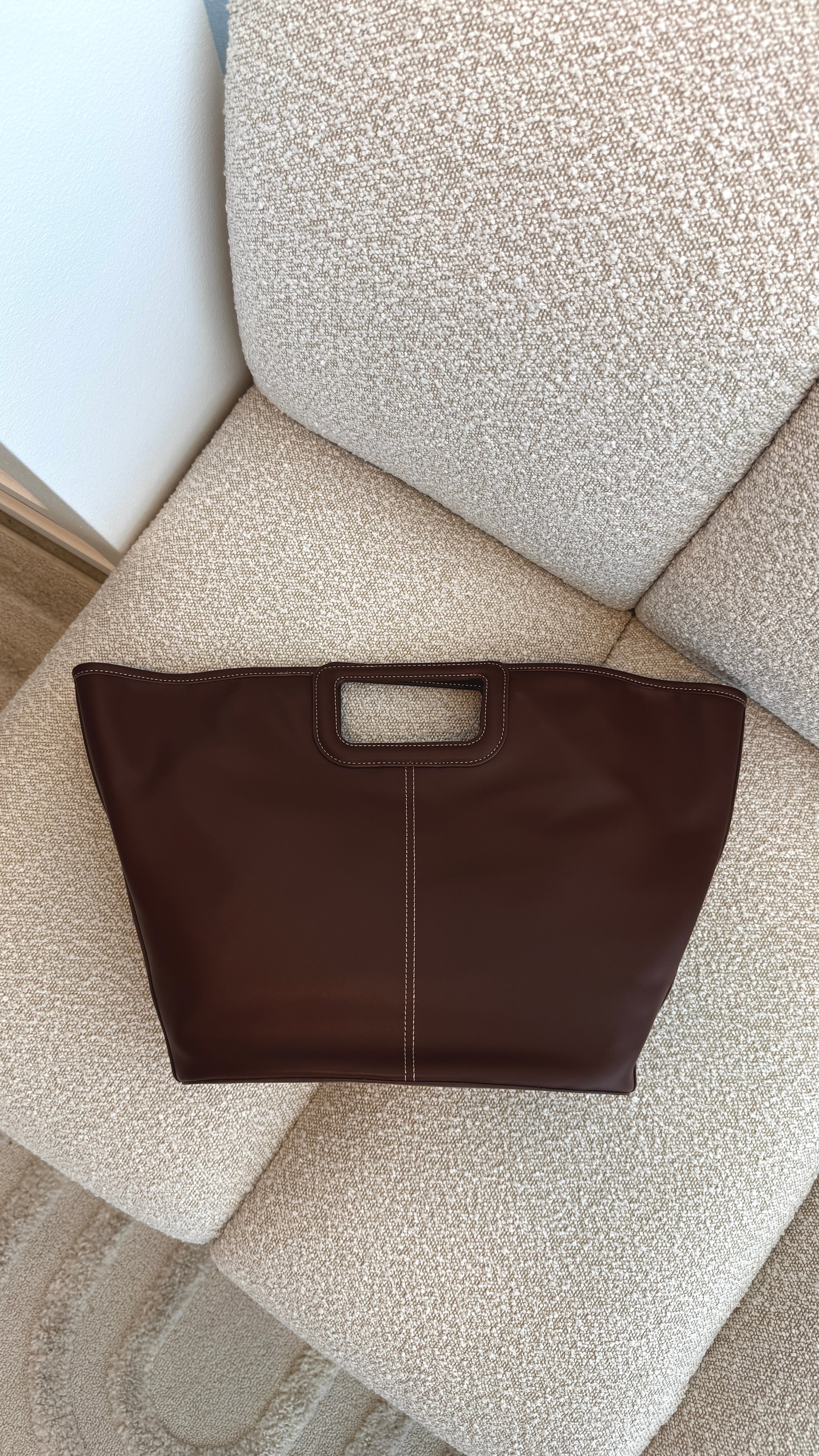 Stitched Tote Bag - Chocolate - Billy J