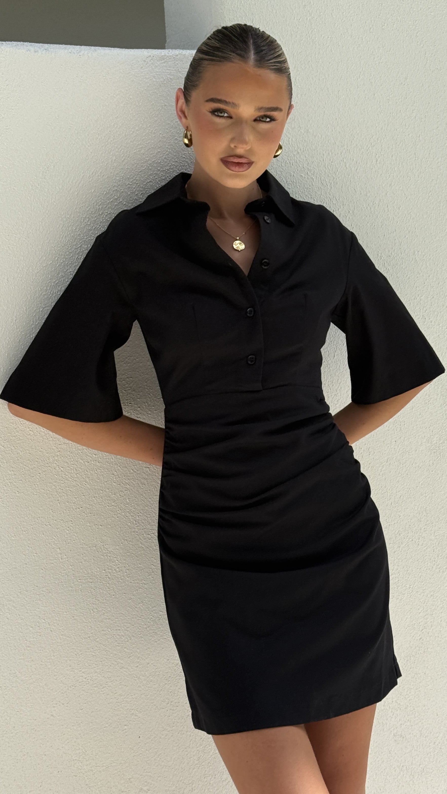 Sydney Mini Dress - Black - Billy J