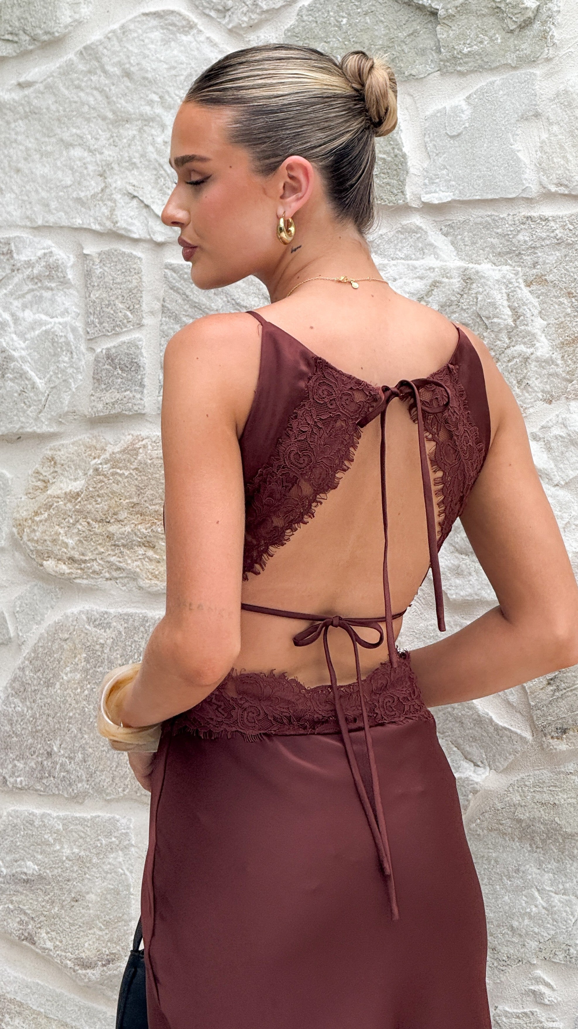 Amy Maxi Dress - Chocolate - Billy J