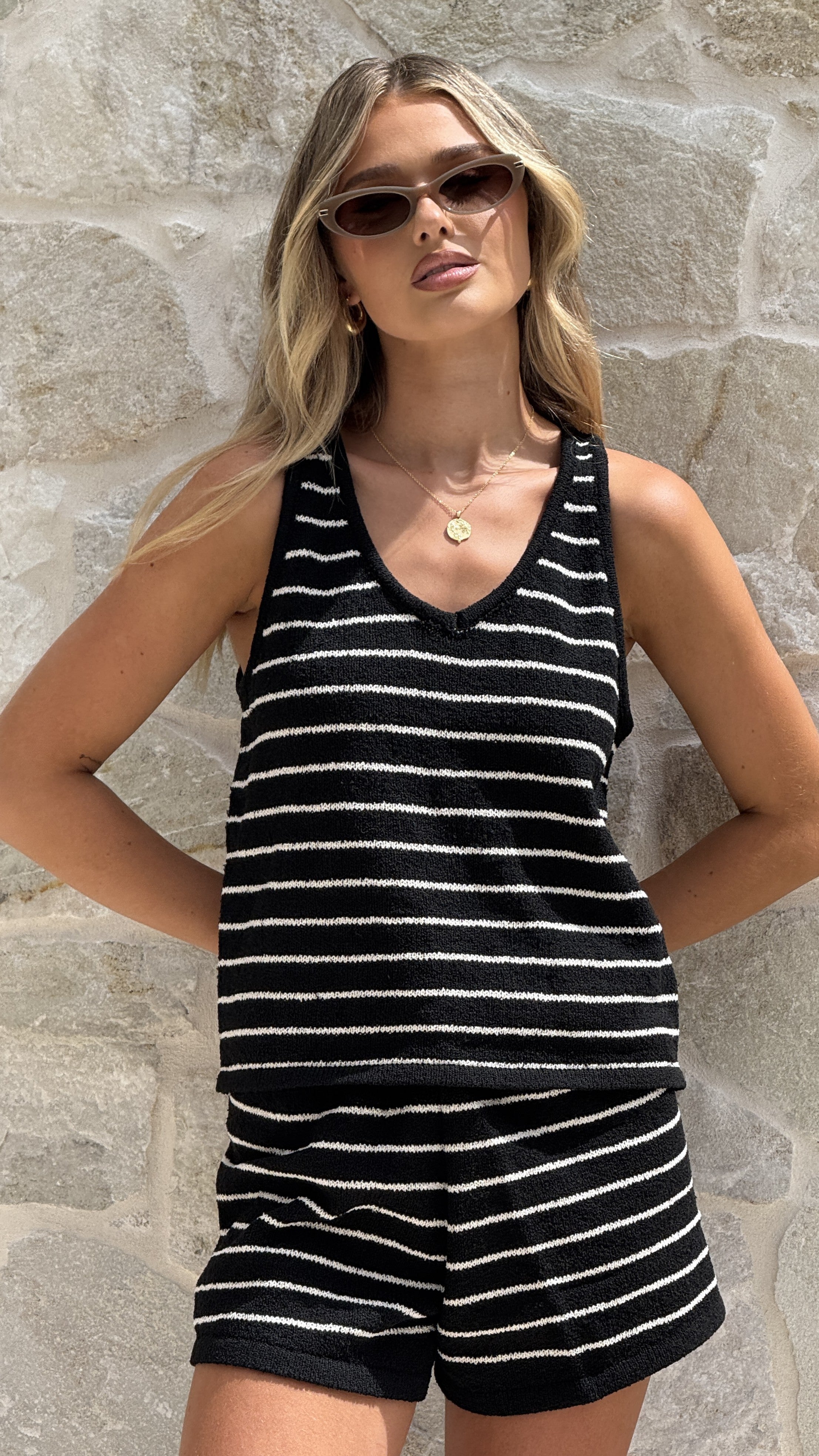 Kady Knit Top - Black/White Stripe - Billy J