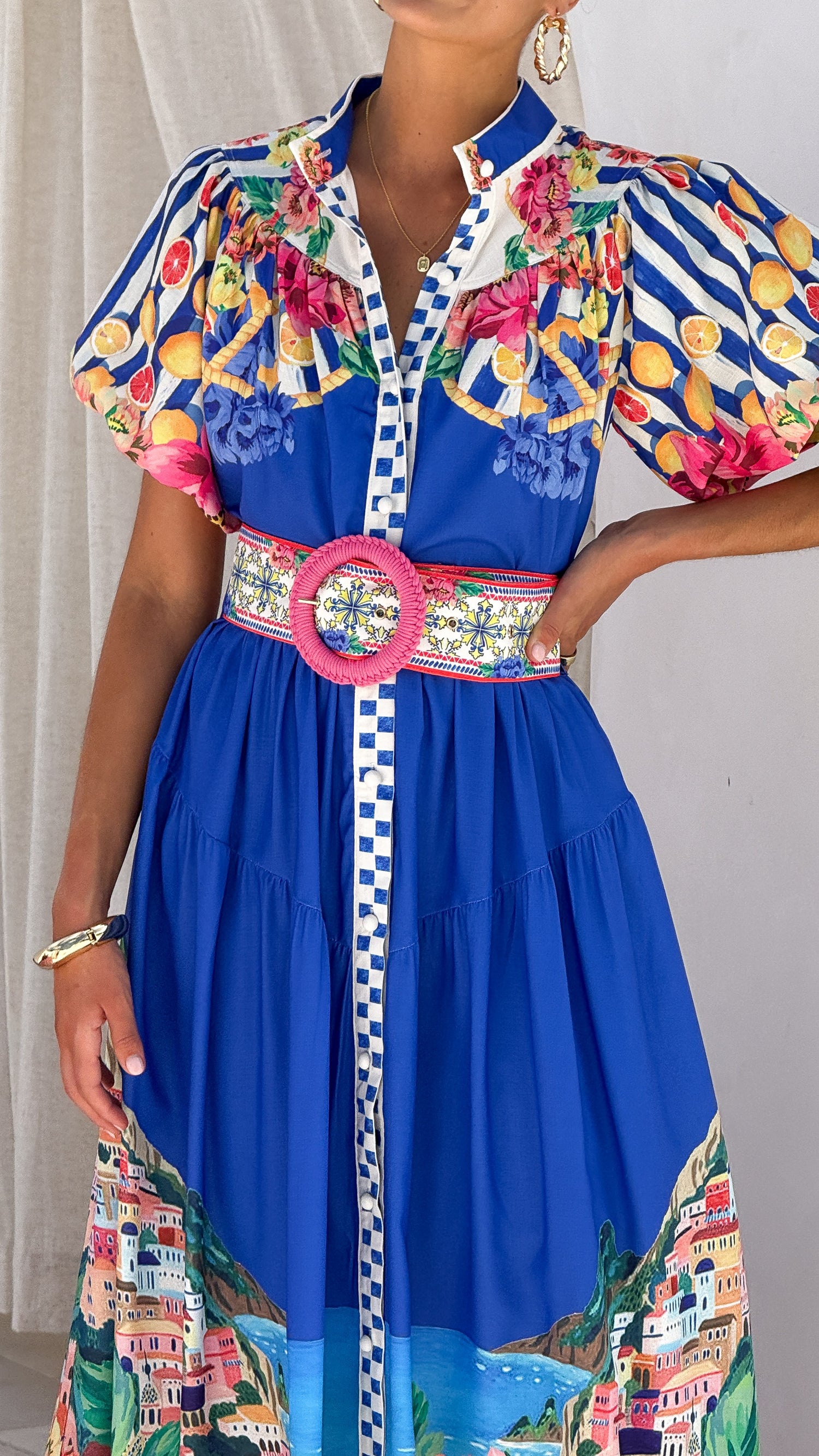 Bloom Maxi Dress - Positano Cobalt - Billy J