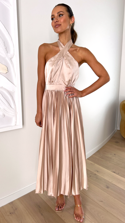 Load image into Gallery viewer, Charlotte Midi Dress - Champagne
