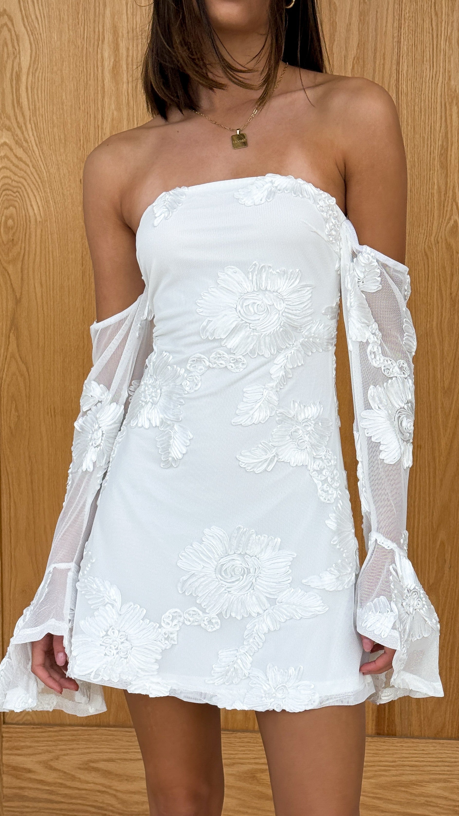 Nylah Mini Dress - White - Billy J
