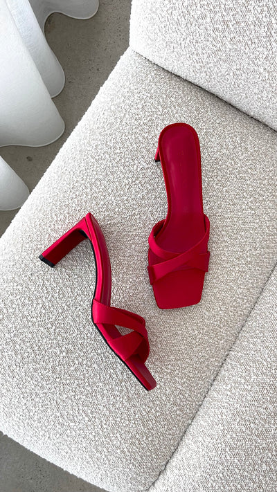 Load image into Gallery viewer, Kelsie Heels - Saffron Satin - Billy J
