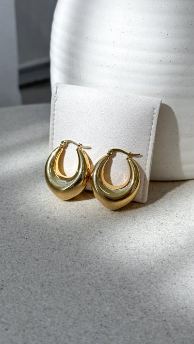 Load image into Gallery viewer, Arya Hoop Earrings - Gold
