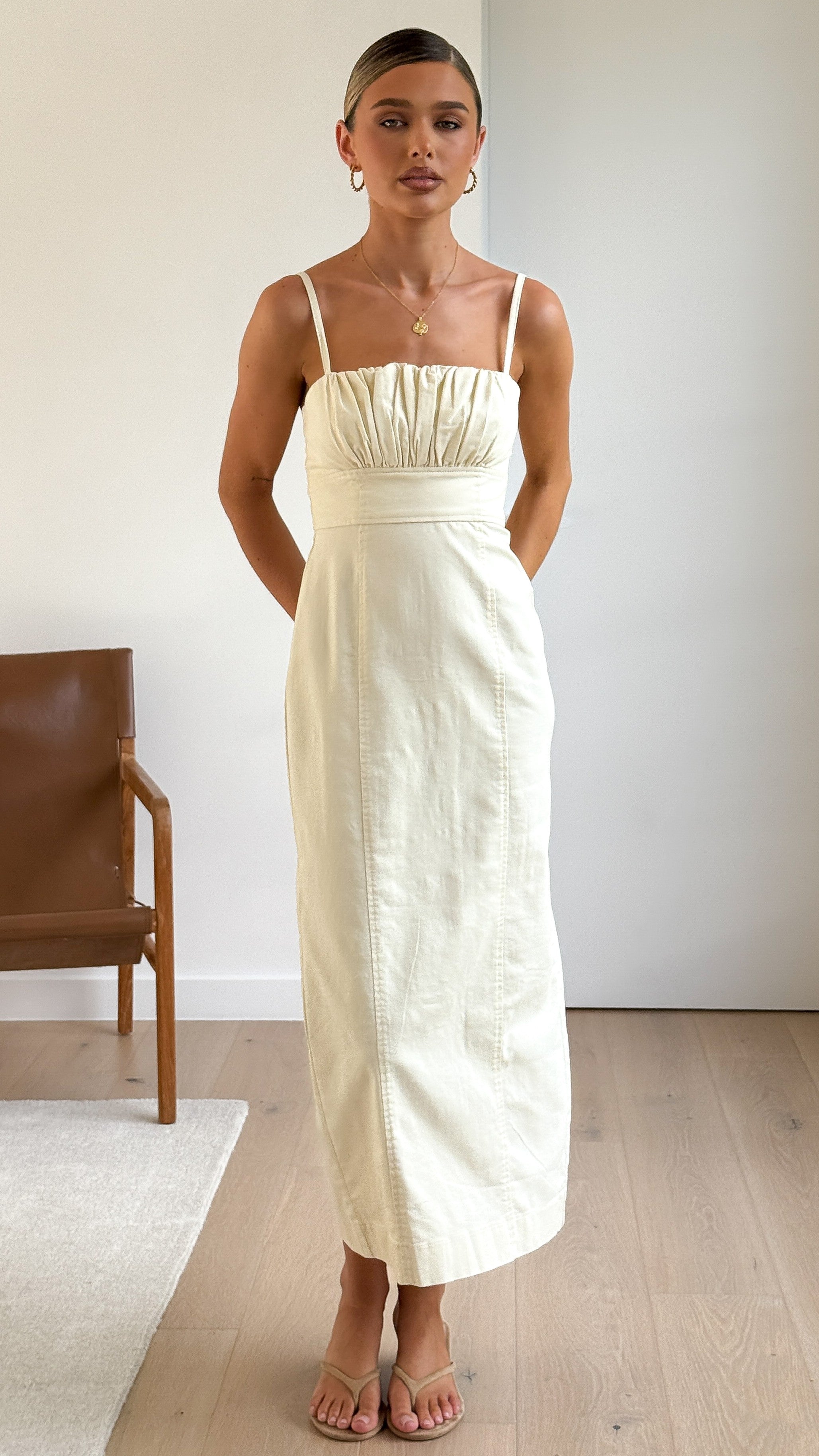 Kiara Maxi Dress - Cream - Billy J