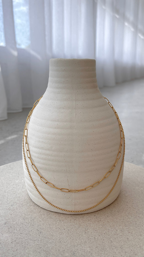 Dani Chain Necklace Set - Gold