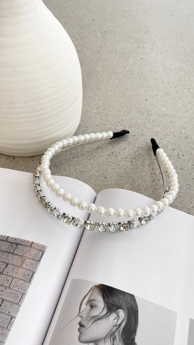 Load image into Gallery viewer, Damani Headband - Pearl - Billy J
