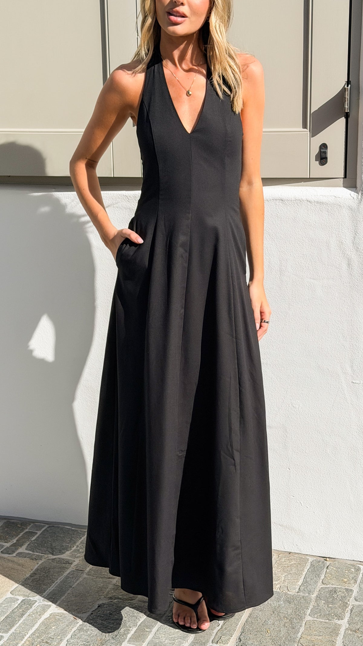 Ariella Maxi Dress - Black - Billy J