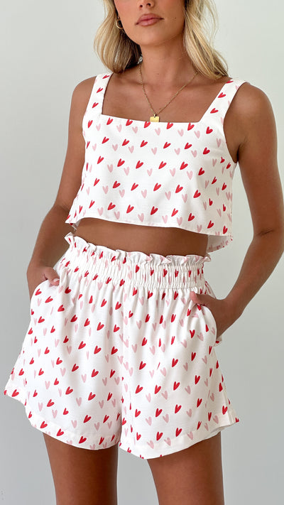 Load image into Gallery viewer, Dallas Shorts - Sweetheart Print
