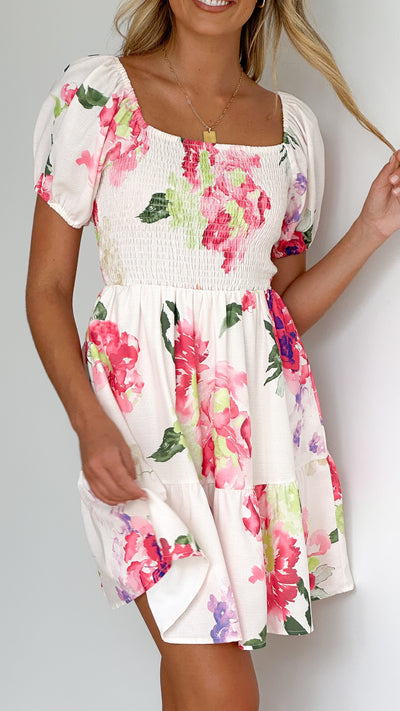 Load image into Gallery viewer, Zada Mini Dress - Sweet Floral - Billy J
