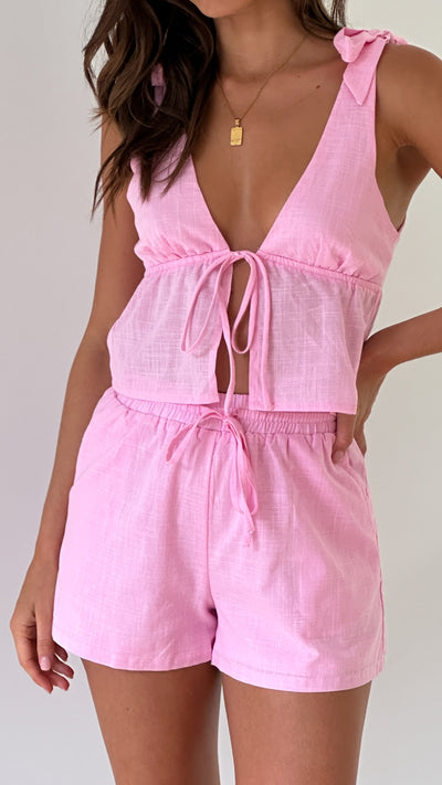 Load image into Gallery viewer, Kacia Tie Top - Baby Pink - Billy J
