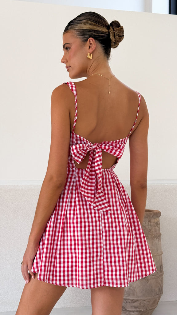 Jailene Mini Dress - Picnic Red - Billy J