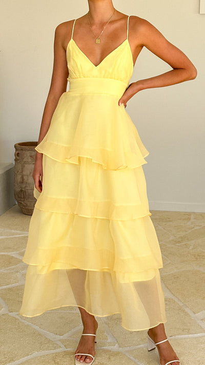 Load image into Gallery viewer, Shayla Maxi Dress - Yellow - Billy J
