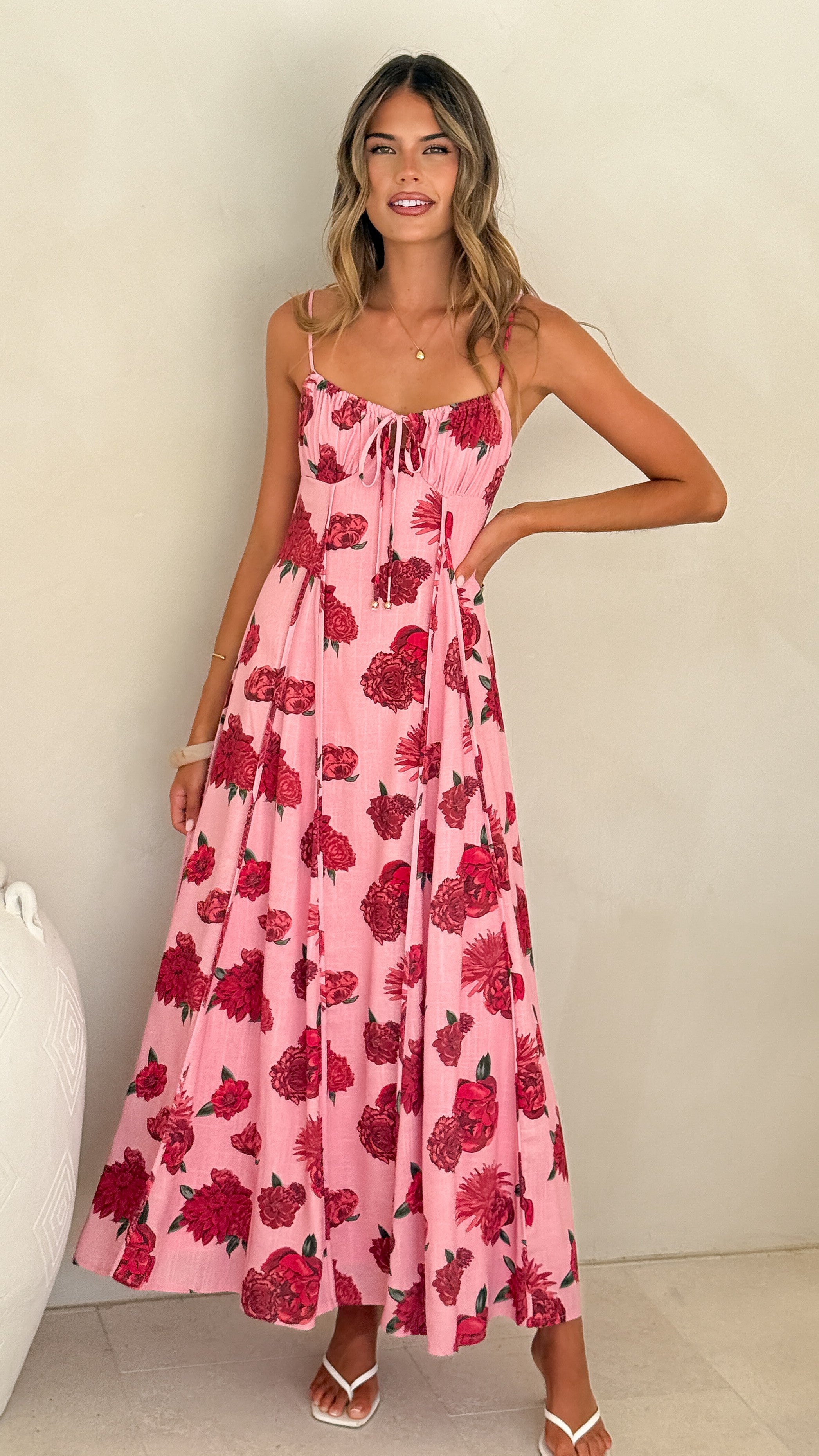 Millie Maxi Dress - Dahlia Rouge - Billy J