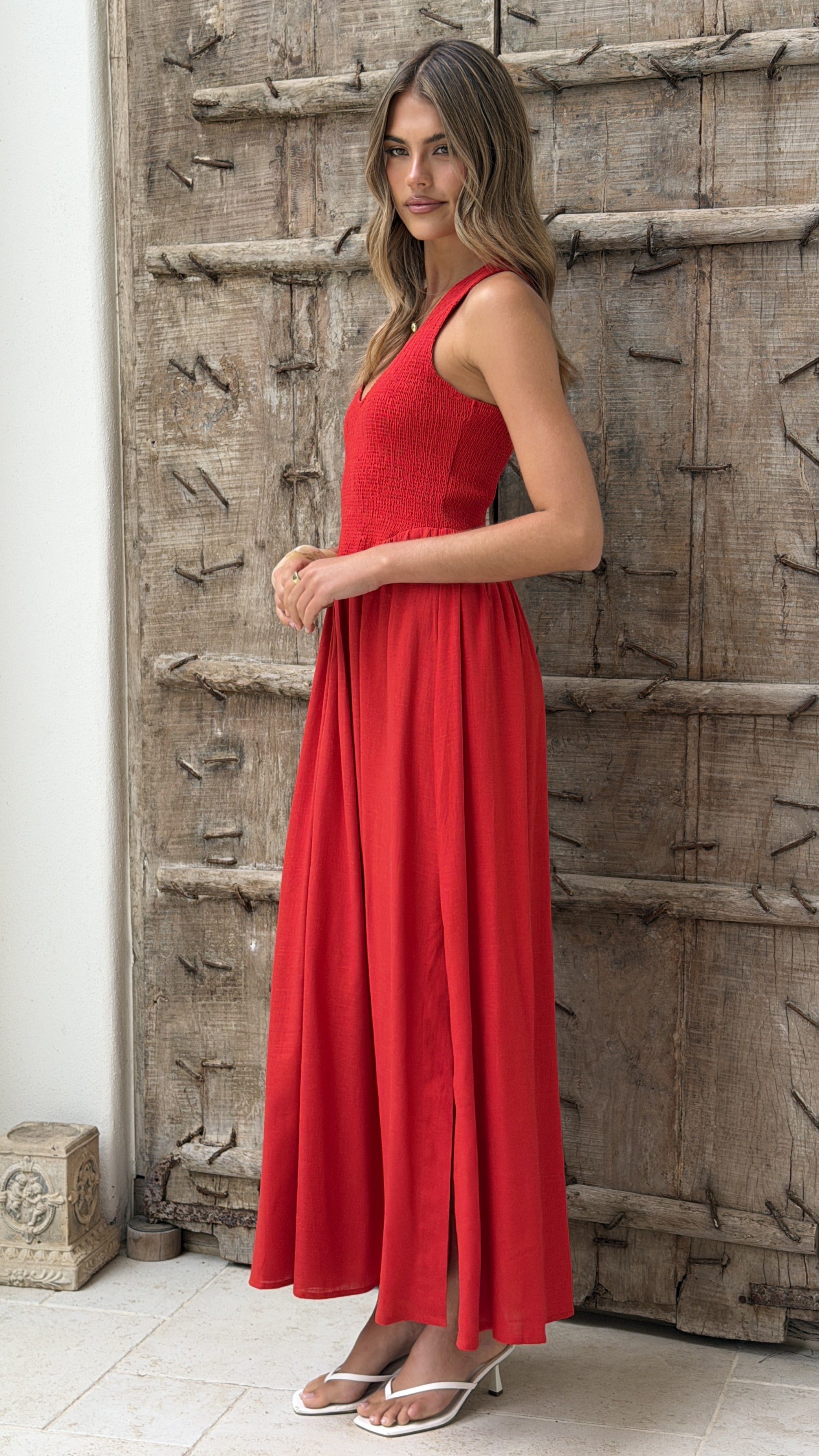Amira Maxi Dress - Red - Billy J