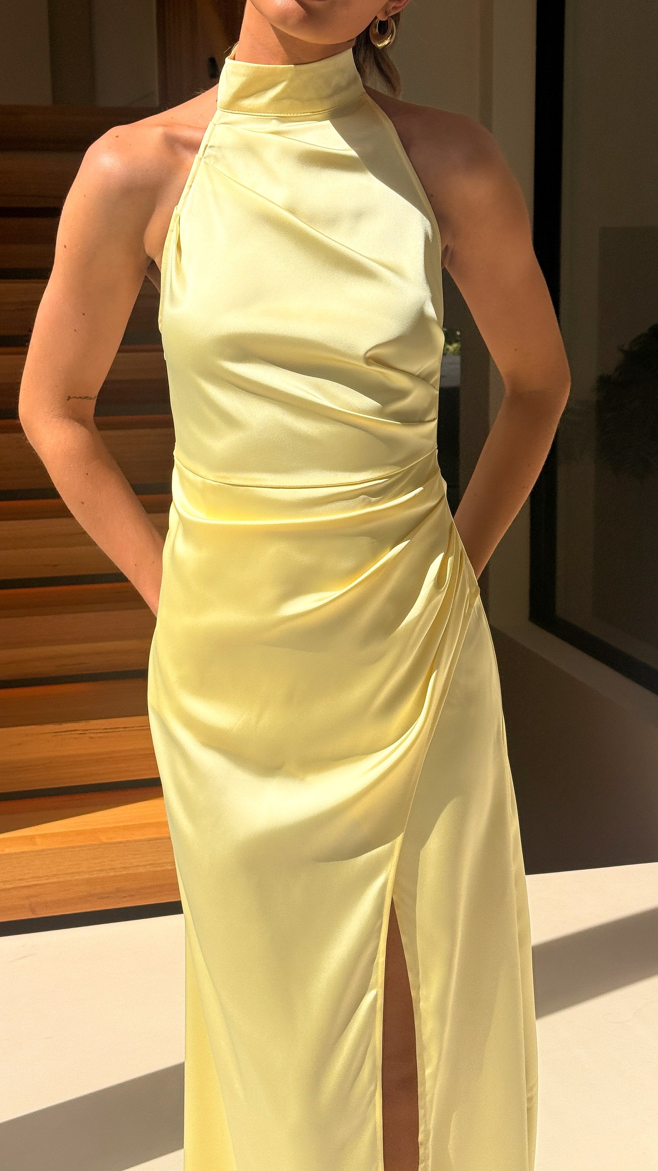 Cara Maxi Dress - Lemon - Billy J