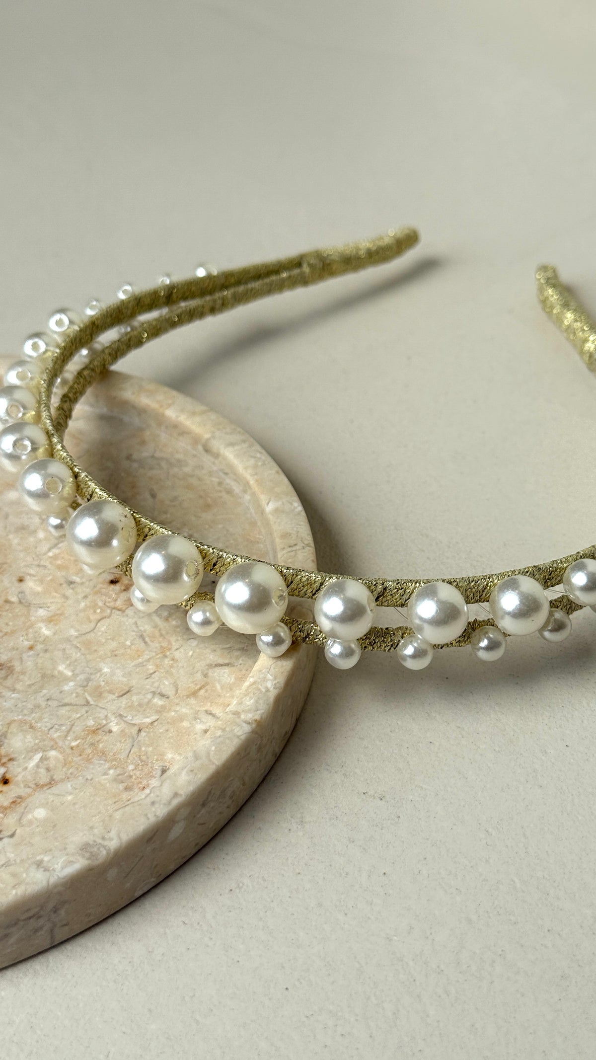 Diva Pearl Statement Headband - Pearl - Billy J
