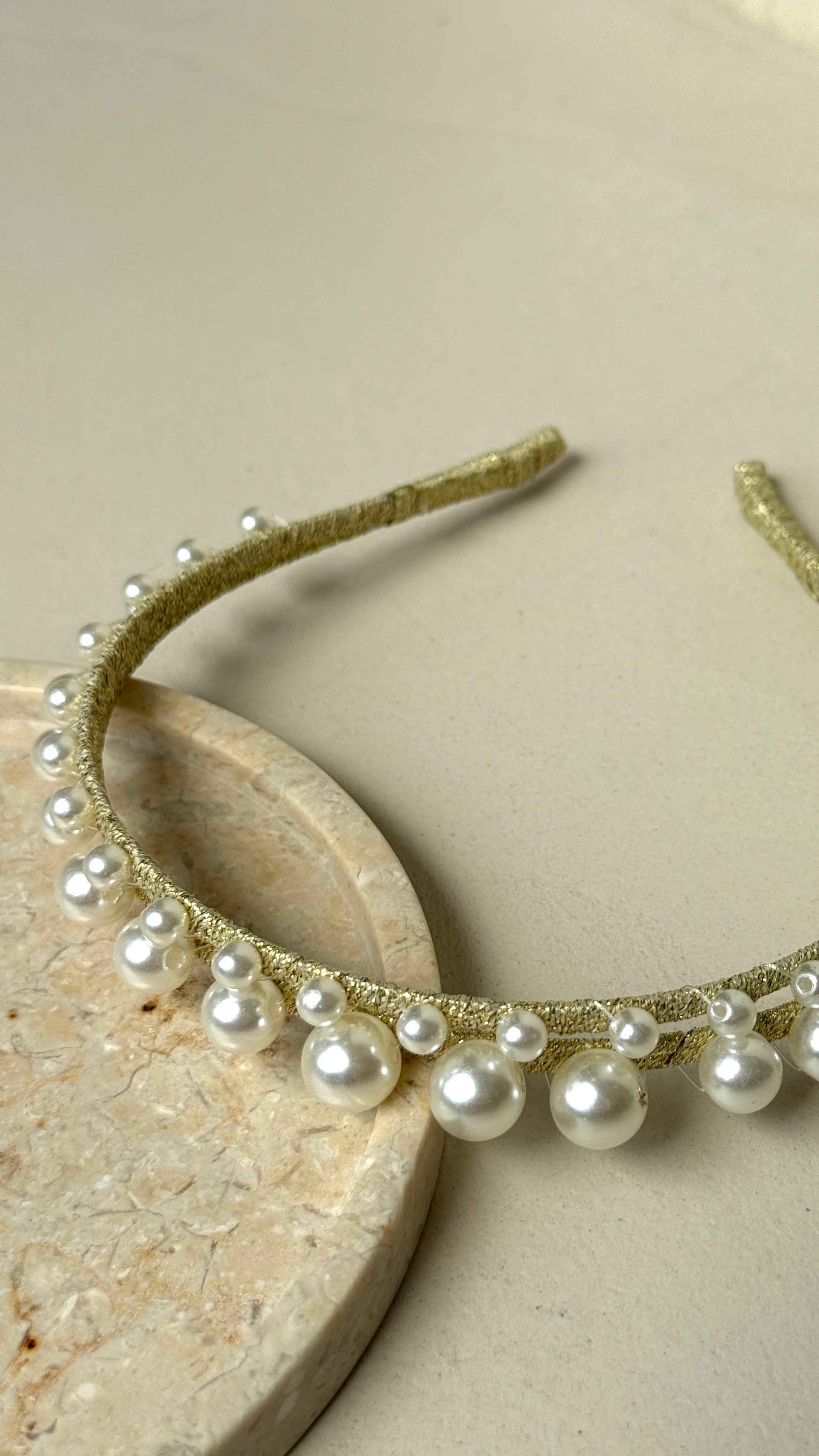 Diva Pearl Statement Headband - Pearl - Billy J