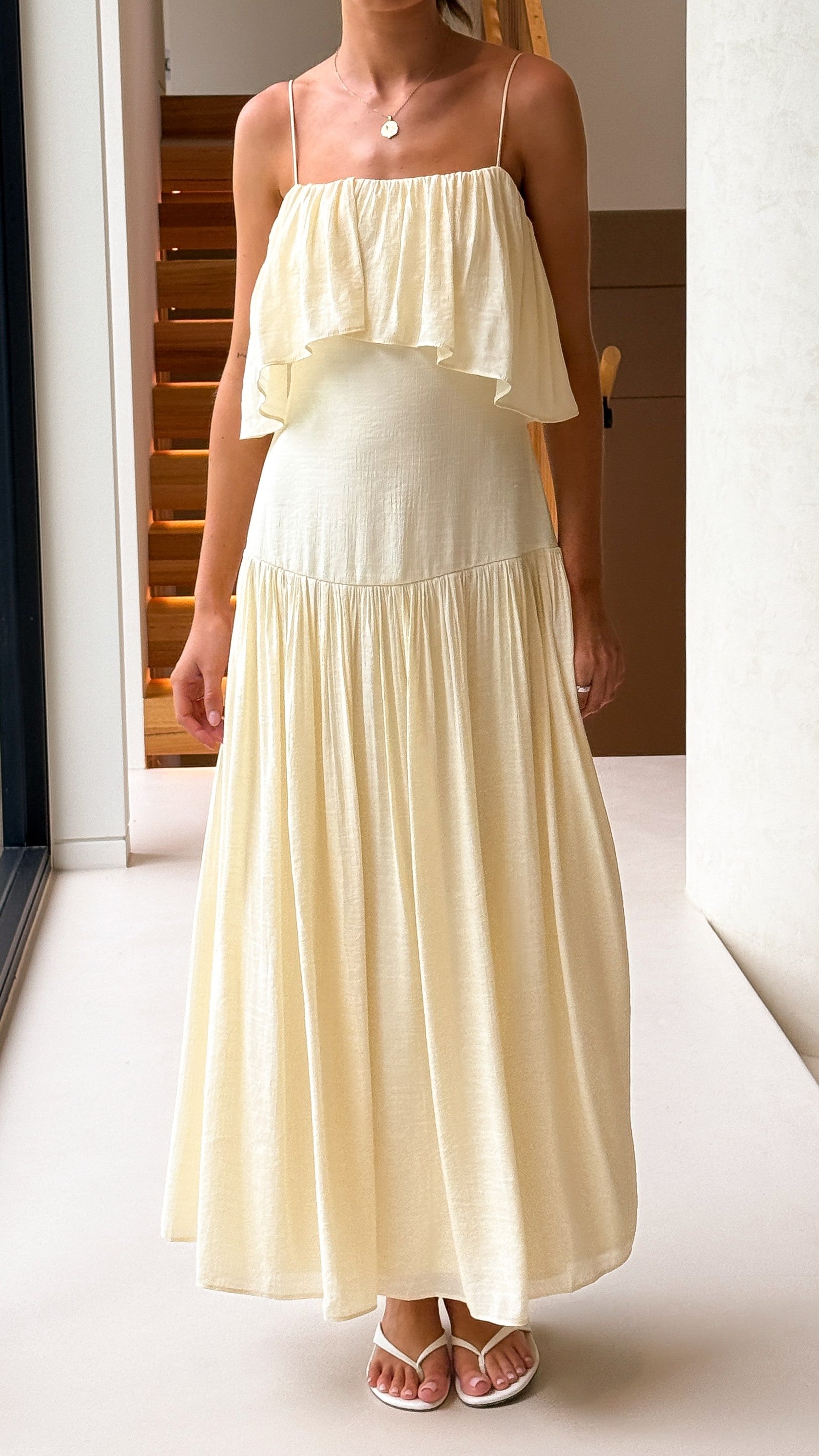 Eliza Maxi Dress - Lemon - Billy J