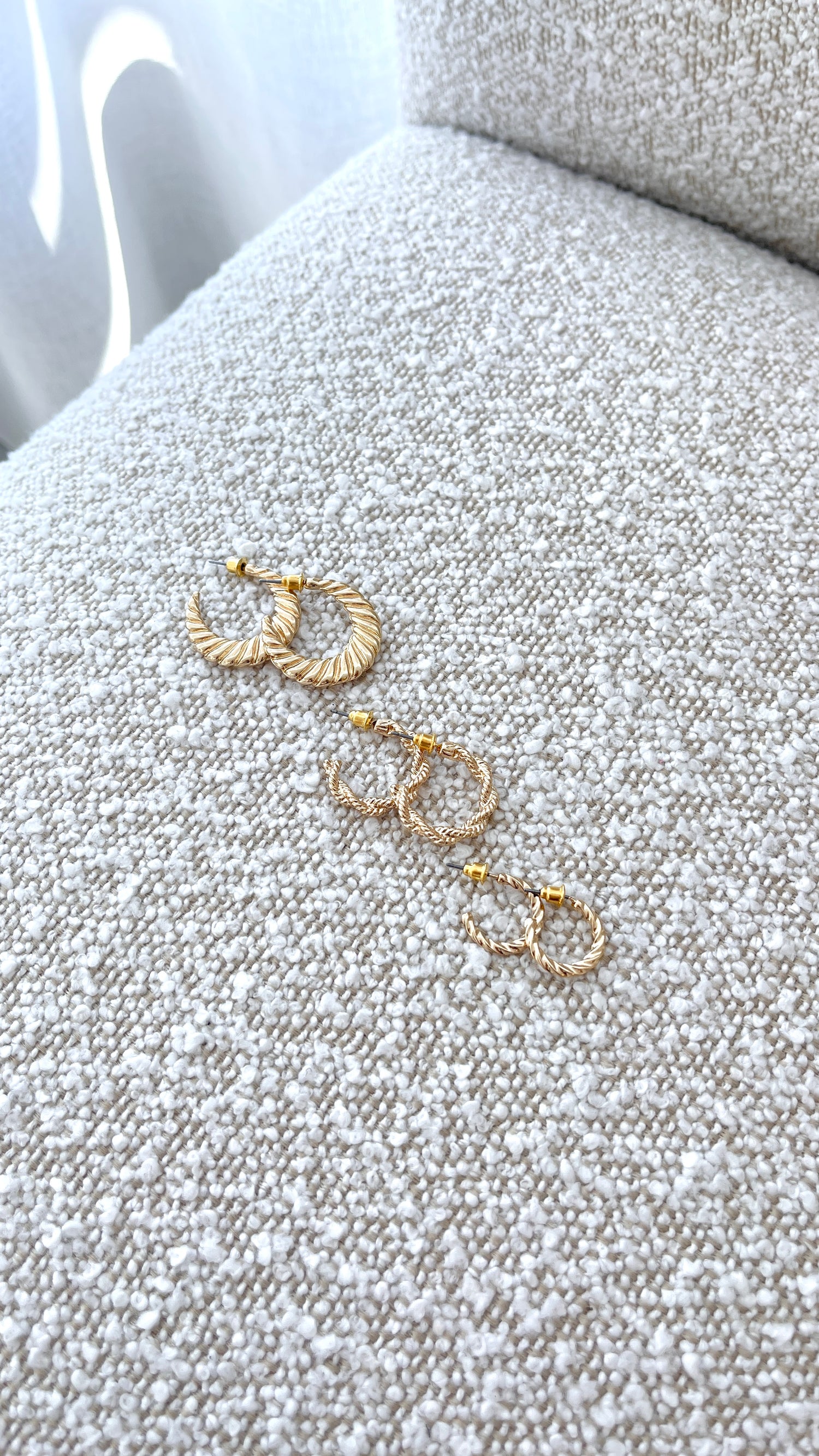 Reta Triple Pack Earrings - Gold - Billy J