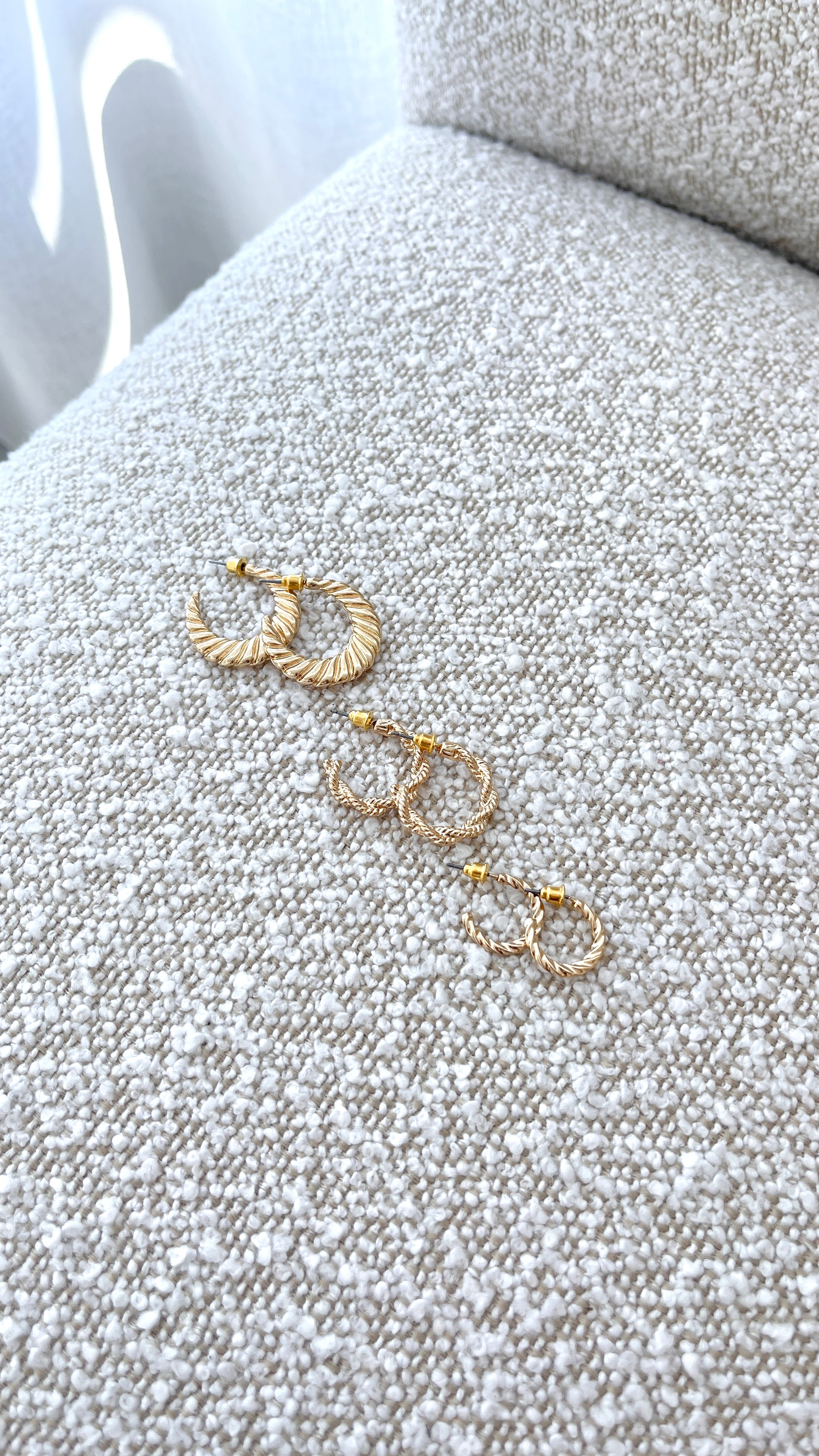 Reta Triple Pack Earrings - Gold - Billy J