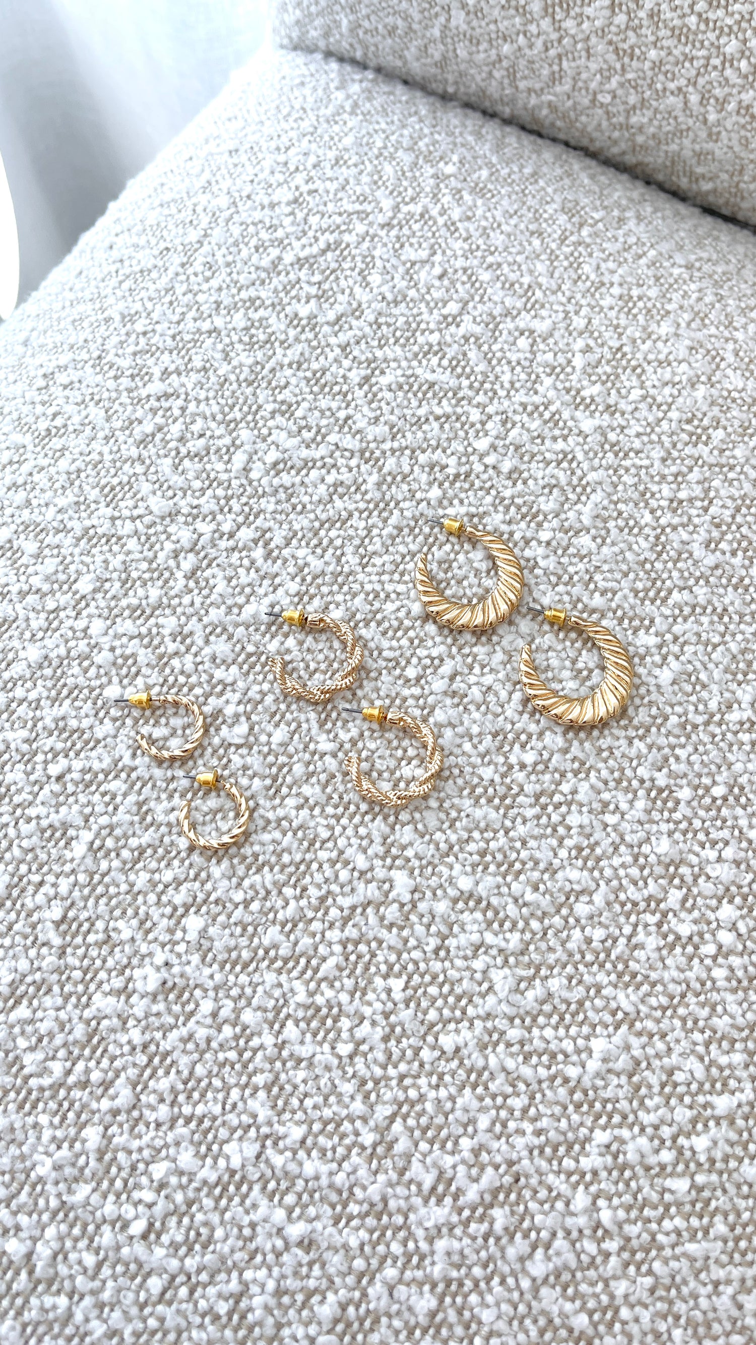 Reta Triple Pack Earrings - Gold - Billy J