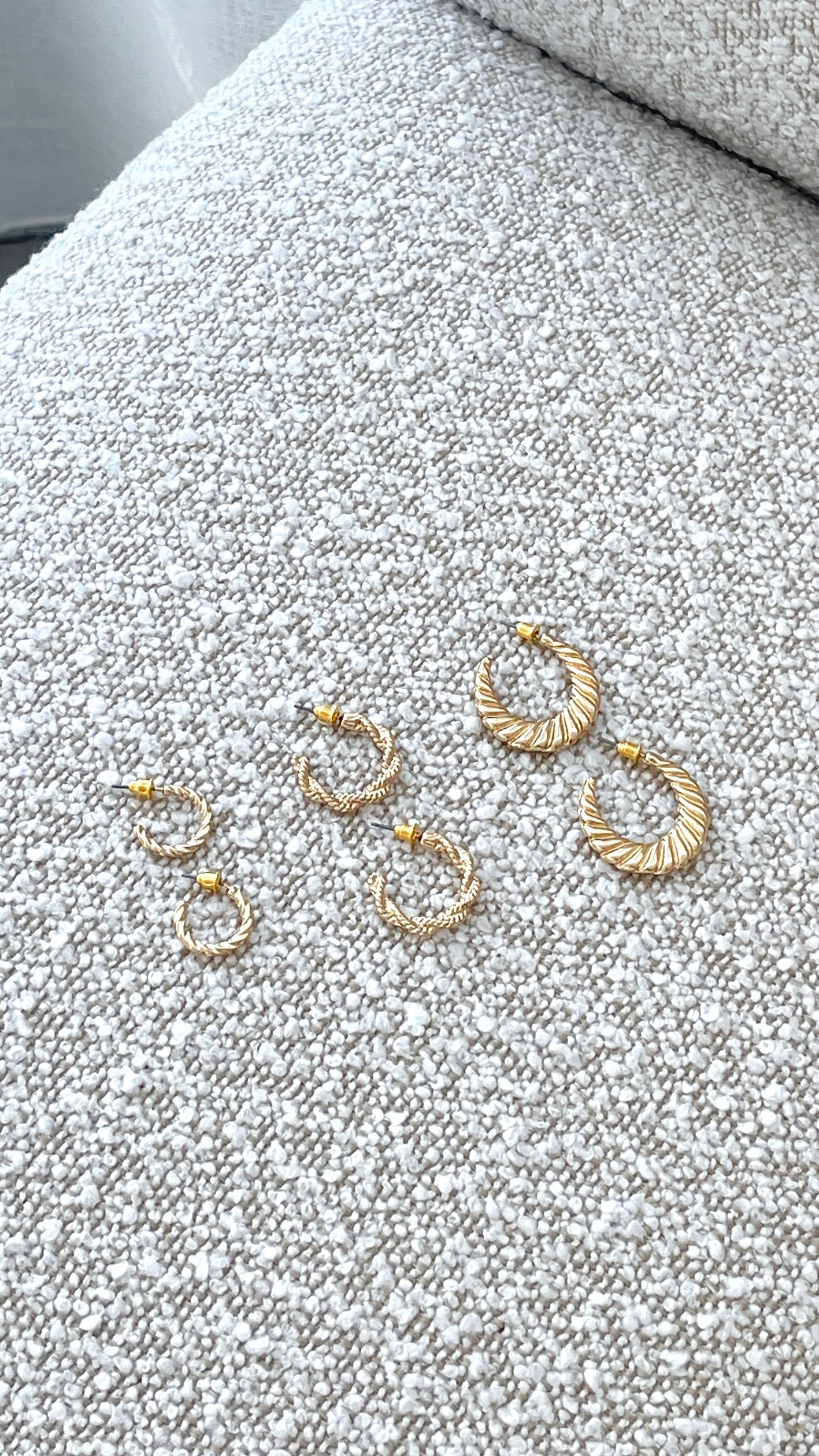 Reta Triple Pack Earrings - Gold