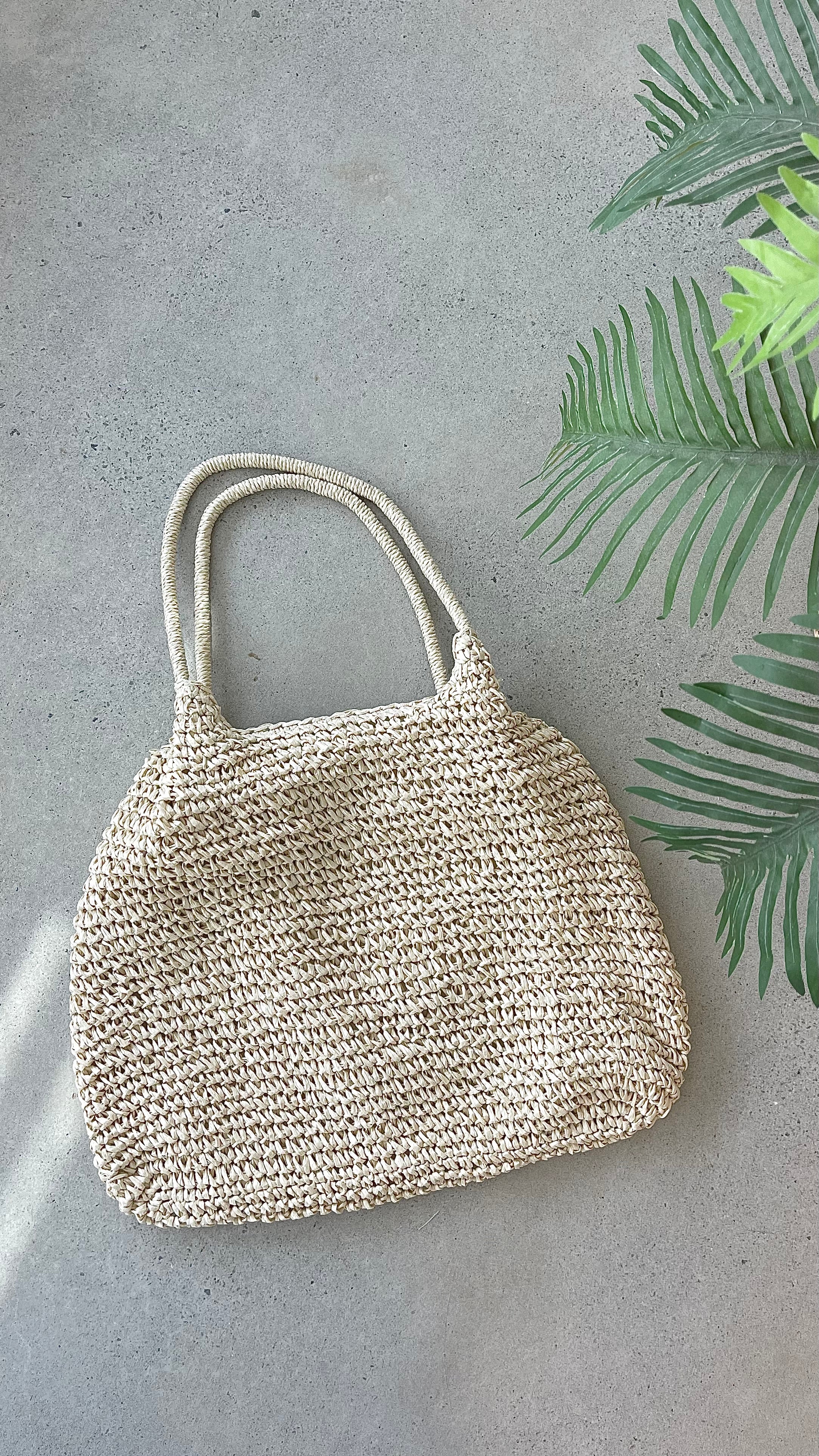 Solana Summer Tote Bag - Beige Straw - Billy J