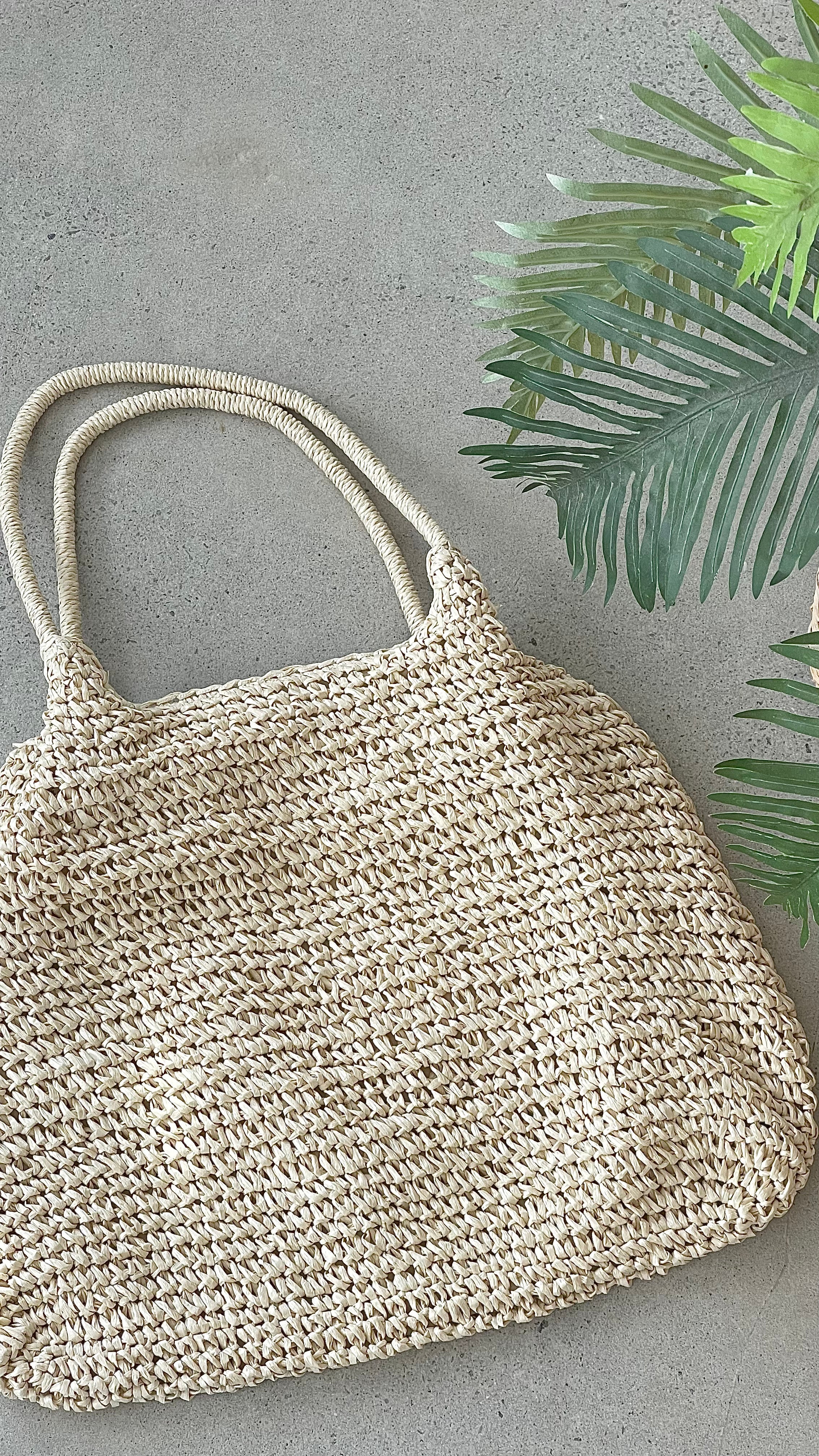 Solana Summer Tote Bag - Beige Straw - Billy J