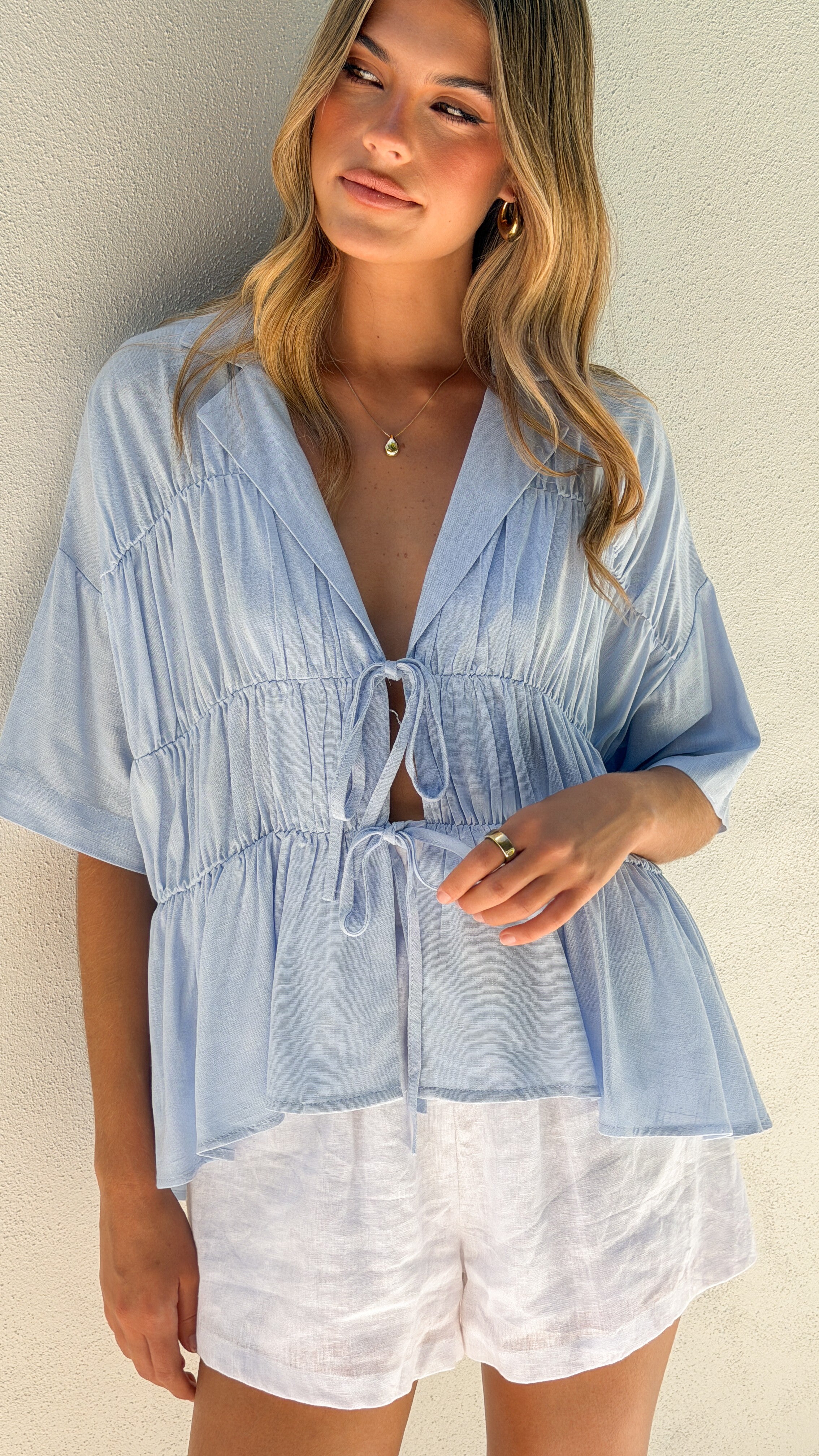 Kailey Top - Blue - Billy J