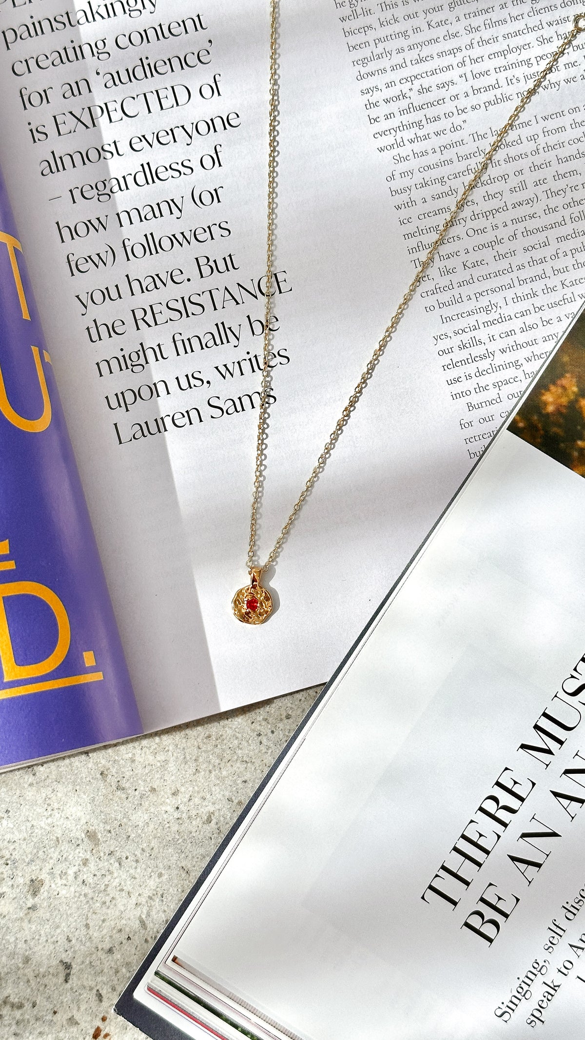 January Birthstone Necklace - Garnet - Billy J