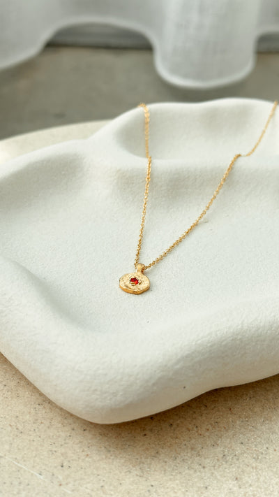 Load image into Gallery viewer, July Birthstone Necklace - Ruby - Billy J
