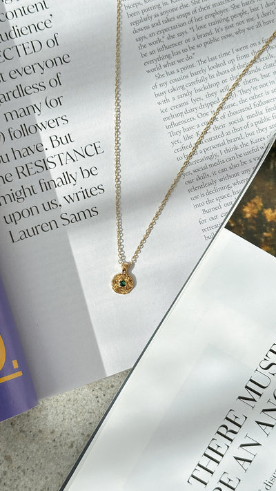 Load image into Gallery viewer, May Birthstone Necklace - Emerald - Billy J
