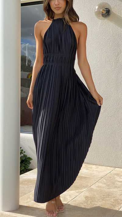 Load image into Gallery viewer, Frances Maxi Dress - Black - Billy J
