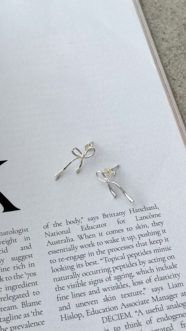 Velika Bow Earrings - Silver - Billy J