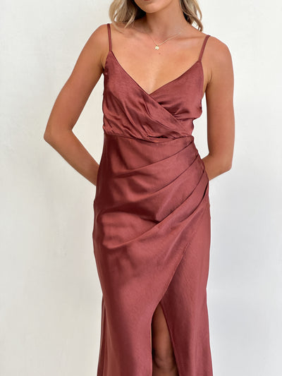 Load image into Gallery viewer, Elsa Midi Dress - Rust - Billy J
